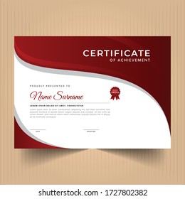 Geometric modern certificate of achievement template Elegant award diploma certificate 