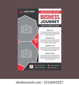 Geometric Modern Corporate flyer design template vector full editable brochure concept for promotion print ready leaflet graphic