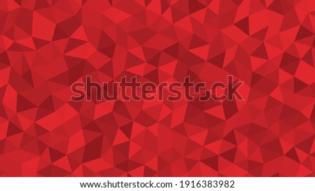 Geometric modern design. Red mosaic background. Geometric triangle, mosaic, abstract background. Mosaic texture. Vector illustration
