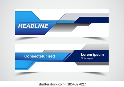 Geometric modern design Set - Vector web banners design background or header templates, horizontal advertising business banner.