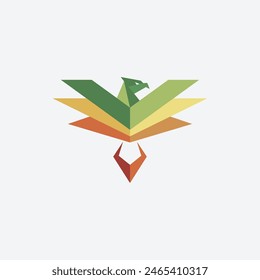 Geometric Modern Eagle Logo Icon Vector