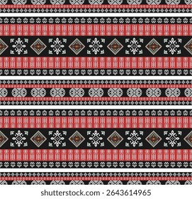 padrão étnico moderno geométrico Padrão de arte tailandês de pixel sem costura adequado para trabalho de impressão de tecido. 