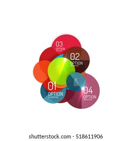 Geometric modern infographic options templates. Vector layouts for presentation, web site or modern print design