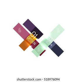 Geometric modern infographic options templates. Vector layouts for presentation, web site or modern print design