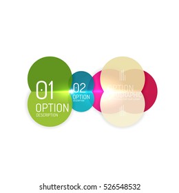 Geometric modern infographic options templates. Vector layouts for presentation, web site or modern print design