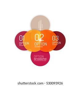 Geometric modern infographic options templates. Vector layouts for presentation, web site or modern print design