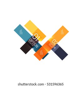Geometric modern infographic options templates. Vector layouts for presentation, web site or modern print design