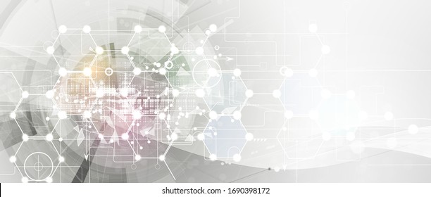 Geometric modern innovation technology background.  Global business idea solution