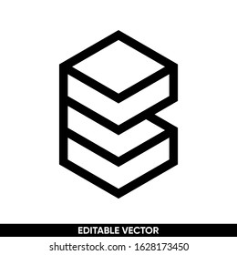 geometric modern letter B logo monogram initial symbol