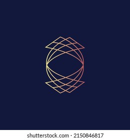Geometric Modern Line Logo. Gradient Line Logo Design With Simple And Modern Shape. Abstract Design Elements For Decoration In A Modern Minimalist Style