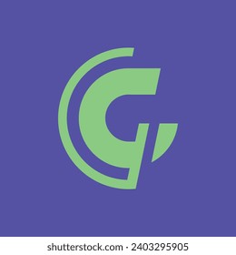geometric modern logo letter g sharp edges dynamics