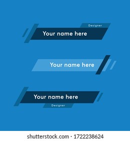 Geometric modern lower third banner template. lower banner symbol for your web site design, logo, app, UI. Vector illustration, EPS10. 