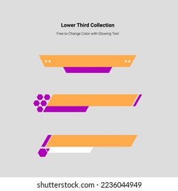 Geometric modern lower third banner template