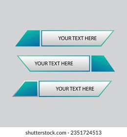 geometric modern lower third banner template design