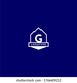geometric modern outdoor G logotype design concept.