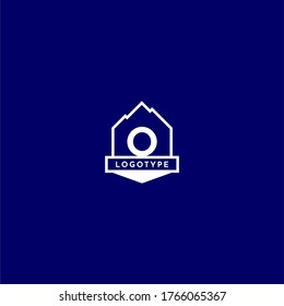 geometric modern outdoor O logotype design concept.