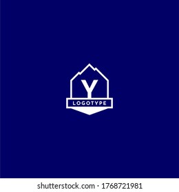 geometric modern outdoor Y logotype design concept.