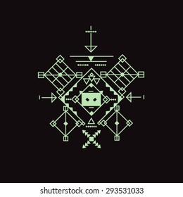 Geometric modern pattern vector