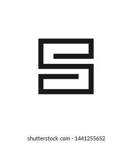 Geometric and modern S logo concept