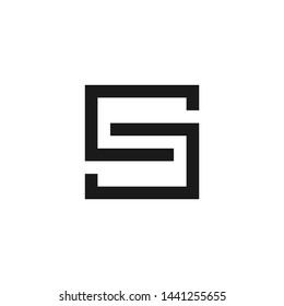 Geometric and modern S logo concept