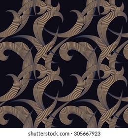 Geometric modern seamless background. Contemporary vector decorative pattern. three colors.