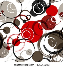 Geometric modern Seamless pattern. Grunge texture. Circles. Vector illustration. Abstract geometric shapes