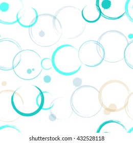 Geometric modern seamless pattern. Grunge texture. Circles. Vector illustration. Abstract geometric shapes