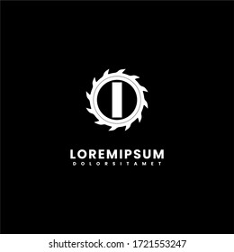 geometric modern sharp gear i logo letter creative design concept