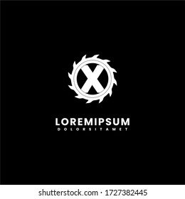 concepto de diseño creativo de la letra del logotipo X del arte nítido moderno geométrico