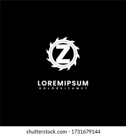 geometric modern sharp gear Z logo letter creative design concept