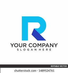 Geometric Modern Strong Letter R Logo Stock Vector (Royalty Free ...