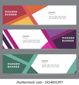 Geometric modern vector banner for web background design template