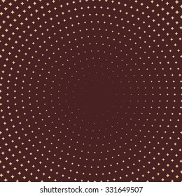 Geometric modern vector brown and golden pattern. Fine ornament with stars