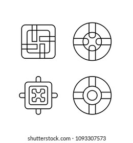 Geometric modern vector logos set