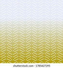 Geometric modern vector pattern. Golden and white ornament with dotted elements. Geometric abstract pattern
