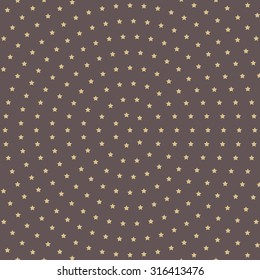 Geometric modern vector round pattern. Fine brown and golden ornament with stars