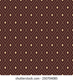 Geometric modern vector seamless pattern. Abstract texture with golden dotted elements