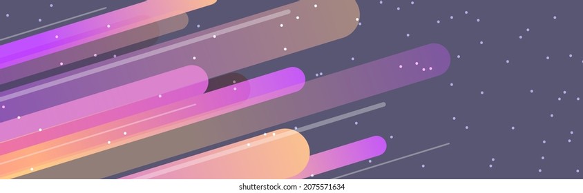 Geometric modern wide background. Abstract futuristic trendy template. Color elegant digital lineal presentation. Vector illustration