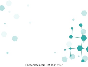 Geometric Molecular Vector White Background. Molecule Microbiology Texture. Scientific Chemical Structure Technology Poster. Medicine Cover.