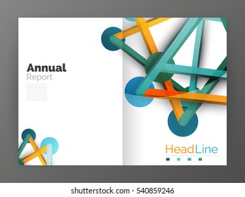Geometric molecule abstract background, vector. Vector abstract business annual report template