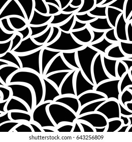 Geometric monochrome background. Black and white seamless pattern. Vector illustration