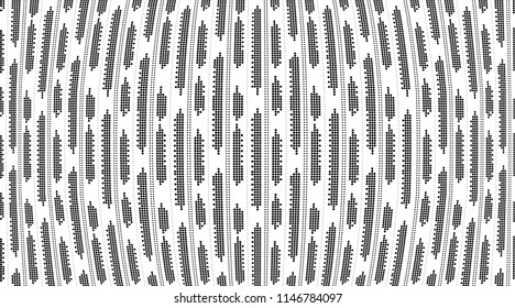 Geometric monochrome halftone pattern. Soft dynamic lines. Vector illustration with dots. Modern polka dots background. Template for print, fabric, textile