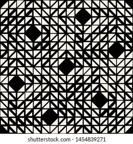 geometric monochrome pattern for graphic design, abstract decoration and fashion