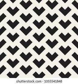 Geometric monochrome pattern. Vector seamless pattern.