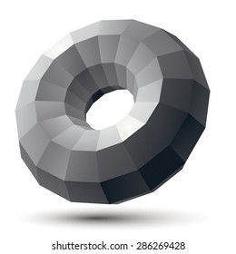 Geometric monochrome polygonal structure, modern science and technology element. Architectural modeling.