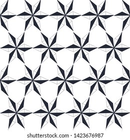 Geometric monochrome seamless background design element stock vector illustration for web, for print, for fabric print