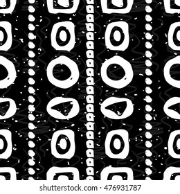 Geometric monochrome seamless pattern