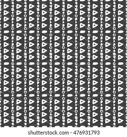 Geometric monochrome seamless pattern