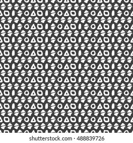 Geometric monochrome seamless pattern