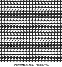 Geometric monochrome seamless pattern